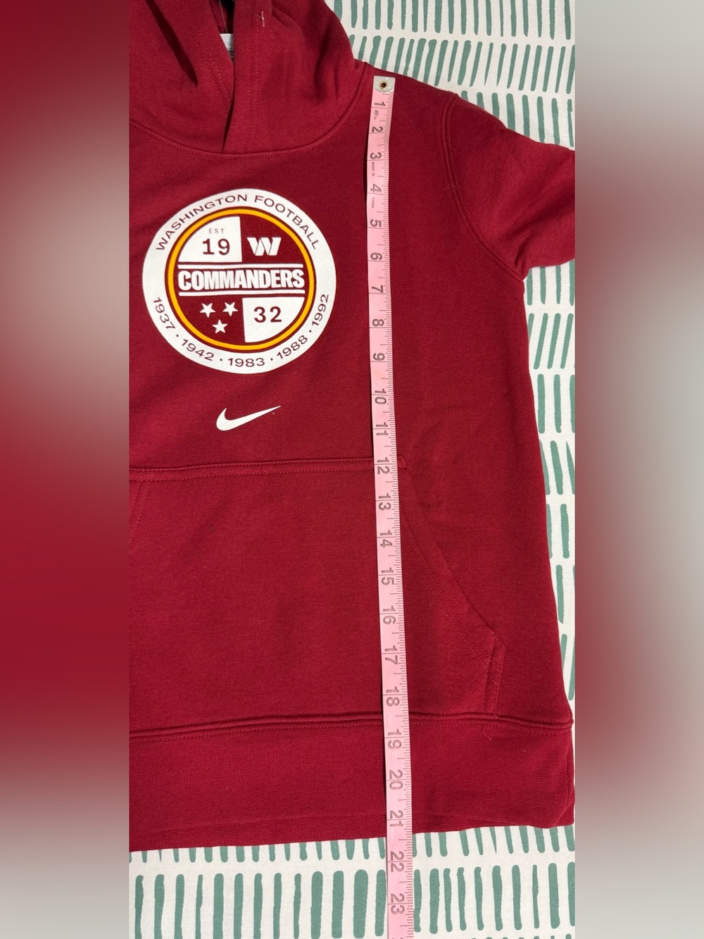 NWT Nike Washington Commanders Youth Small NFL Hoodie Burgundy - Picture 6 of 6